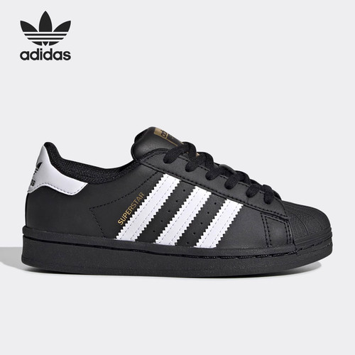 Adidas/阿迪达斯三叶草儿童贝壳头低帮休闲运动鞋EF5394