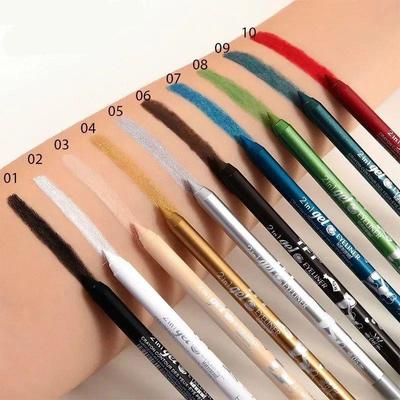 2 In 1  Eyeliner Lip Liner Gel Pencil Waterproof Long-lastin