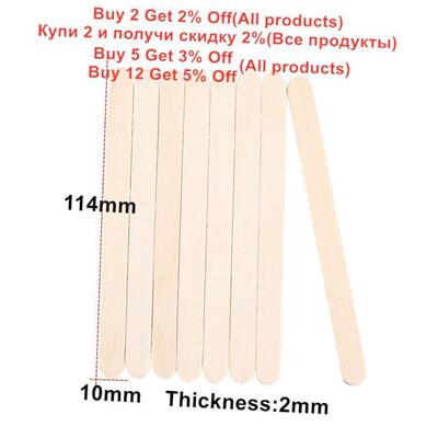 50-150 Pcs Ice Cream Popsicle Sticks Wooden Stirring Stick