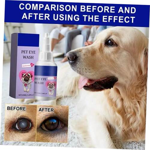 Dog and Cat Eye Wash 50ml Dog Tear Stain Cleaner Eye Drops E