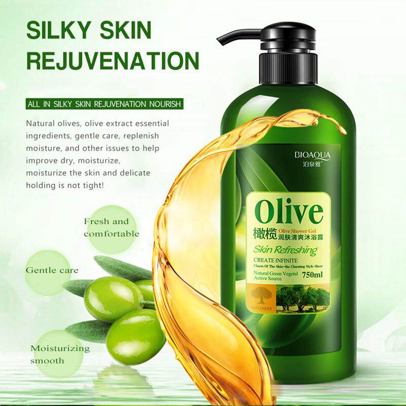 2PCS Olive Shower Gel Bath wash Lotion橄榄沐浴露750ml 2瓶