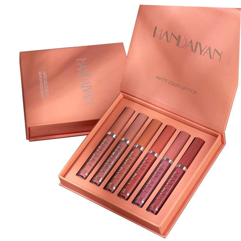Matte Liquid Lipstick Makeup Set Cup Waterproof Lip Glos唇彩