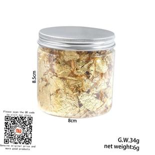 Gold Foil Flakes Nail Art Silver Hot Pink Gold Leaf Nail甲粉