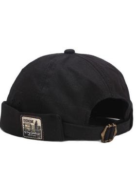 Vintage Docker Cap Brimless Hat Breathable Beanie Hats Cotto