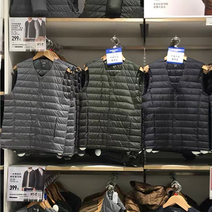 优款轻薄羽绒服男短款马夹内胆2026冬圆领可V领内搭外穿马甲背心