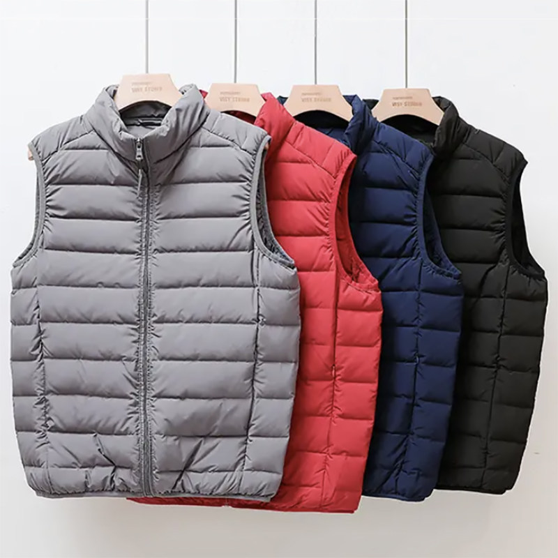 日本优男士无缝羽绒马甲秋冬季2025新款立领保暖内胆羽绒服外套薄,男装,羽绒马甲,淘宝优惠券,粉丝福利购,淘宝优惠卷