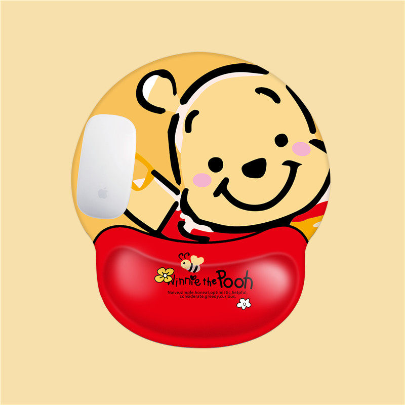 维尼熊可爱卡通动漫文艺办公电脑鼠标垫护腕硅胶软垫女生鼠标