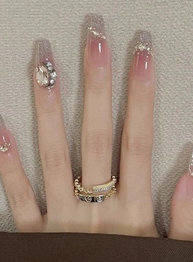 【贵气mili】爆闪富贵美甲贴片气质高级感显白纯手工定制穿戴甲