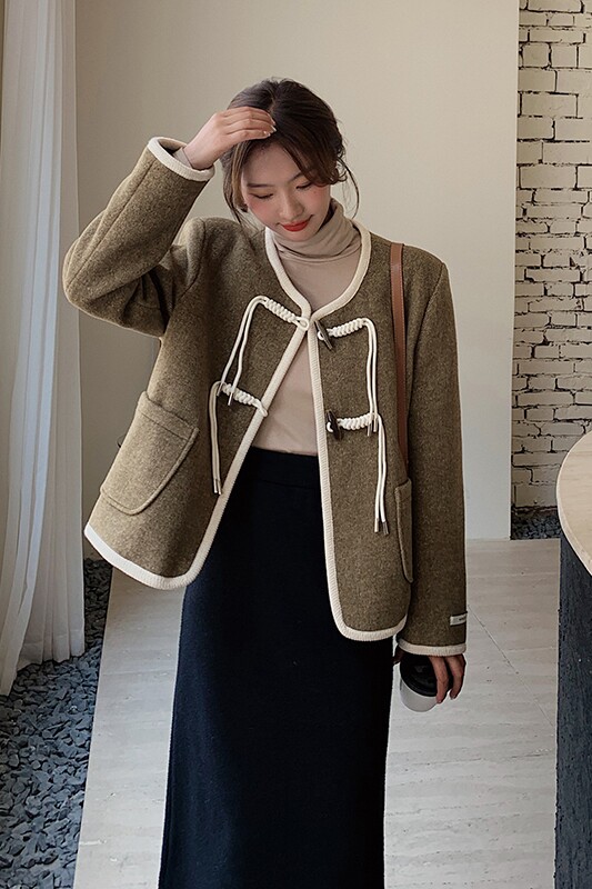 【现货！有买家秀】复古小香风韩版外套2225P160控238,女装毛呢外套,2C166