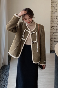 【现货！有买家秀】复古小香风韩版外套2225P160控238图片