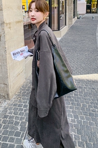 灰色休闲运动风卫衣套装裙女2025年秋季新款学院风减龄洋气两件套图片
