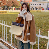 羊羔毛皮毛一体冬季韩版复古加厚小个子外套3095P190K278，女装棉衣/棉服，维壹