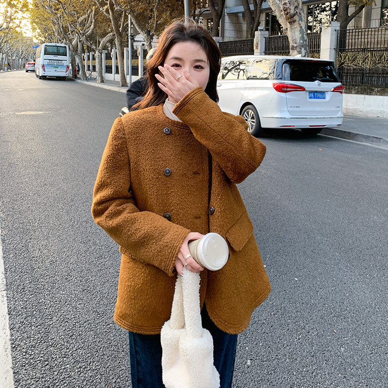 【现货】小香风羽绒内胆毛呢外套3093-P235-K338,女装毛呢外套,维壹
