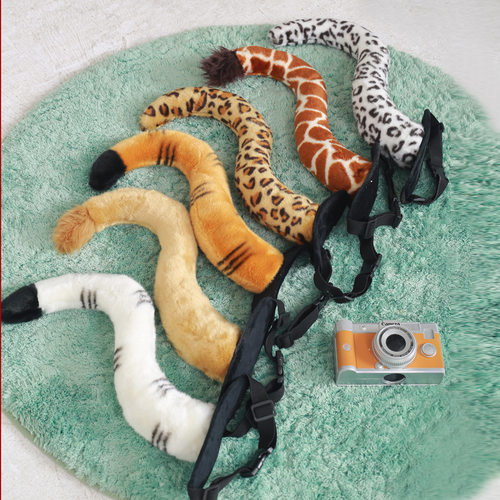 仿真白虎手套狮子老虎尾巴毛绒玩具长颈鹿发箍动物园儿童表演道具