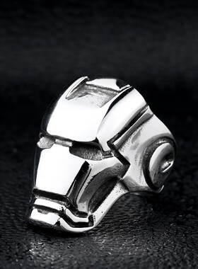 钢铁侠戒指男戒钛钢材质