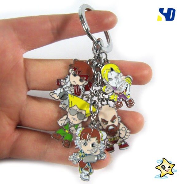 Street Fighter街头霸王周边金属钥匙扣串挂件