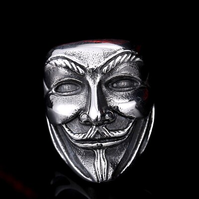 V字仇杀队戒指笑脸面具主题