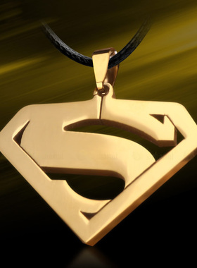 超人大战蝙蝠侠项链 氪星超人S标志项链吊坠 超人周边