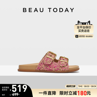 勃肯凉鞋 女2025夏新款 夏日音乐会 编织拖鞋 BeauToday平底凉鞋