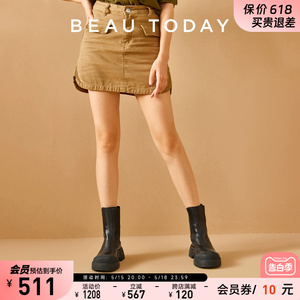 复古切尔西靴女鞋BeauToday