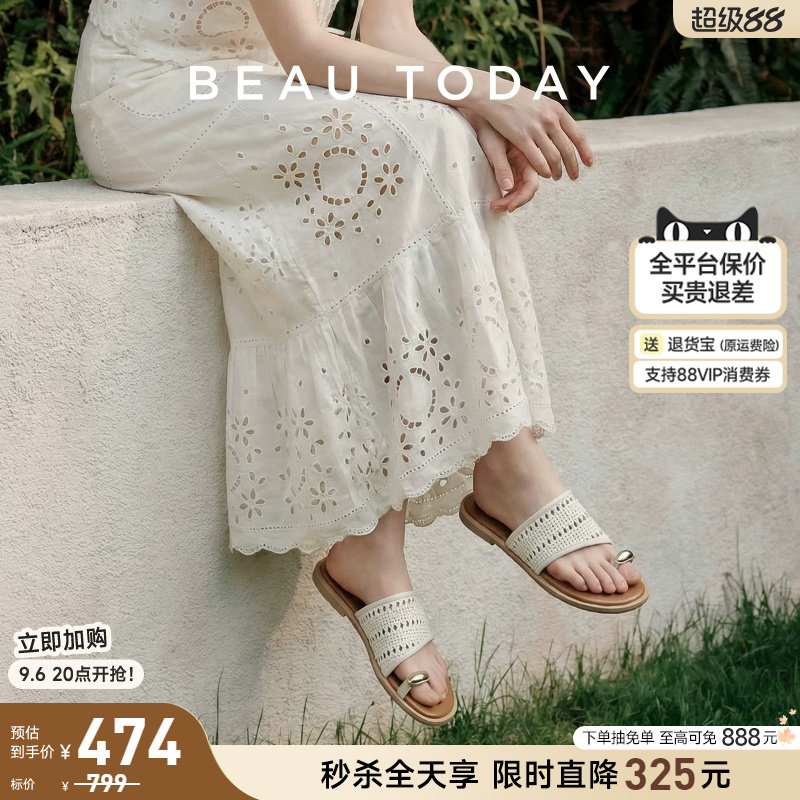 BeauToday平底度假风凉鞋图片