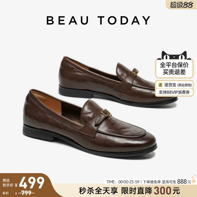 BeauToday乐福鞋英伦风小皮鞋图片
