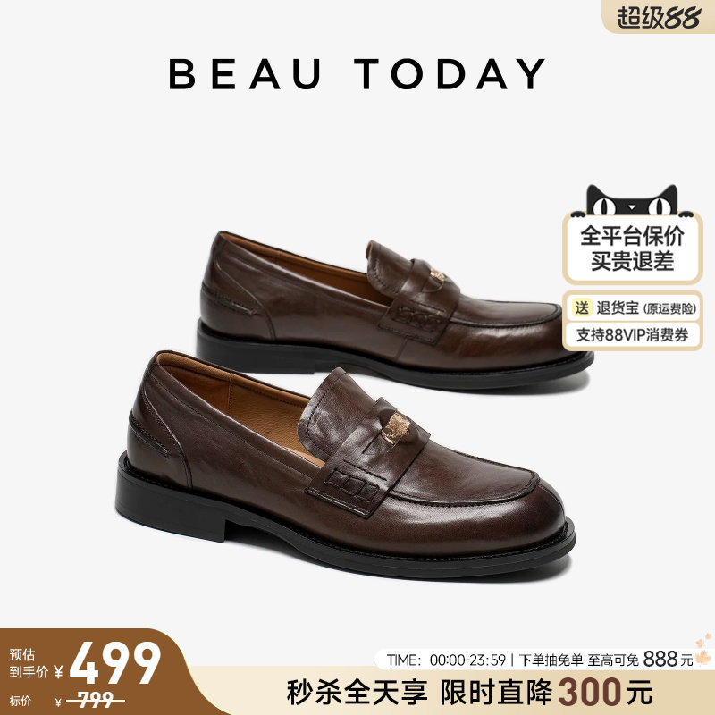 BeauToday金币乐福鞋miu系小皮鞋图片