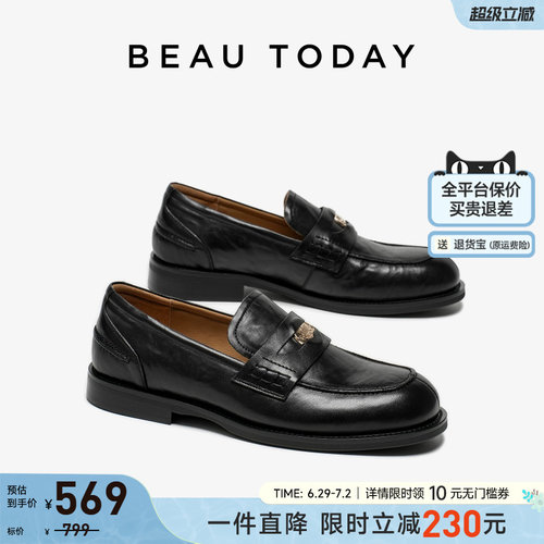 BeauToday乐福鞋女真皮
