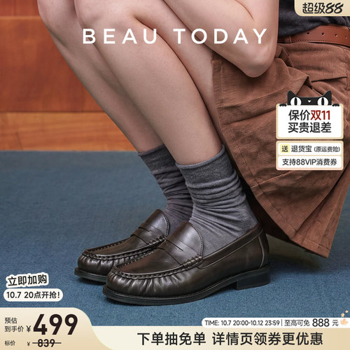 BeauToday乐福鞋羊皮内里