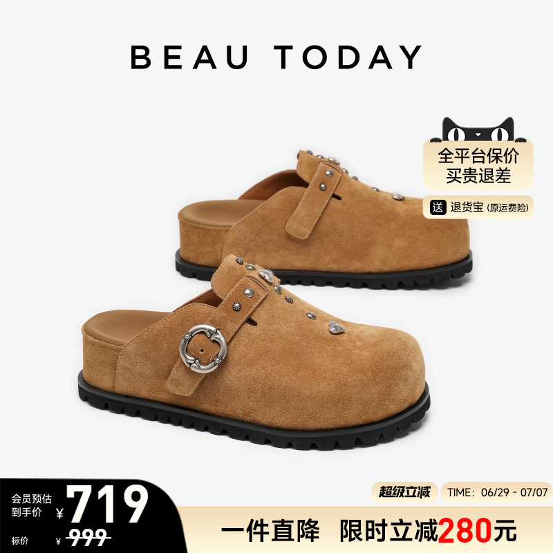 beautoday勃肯鞋法式厚底