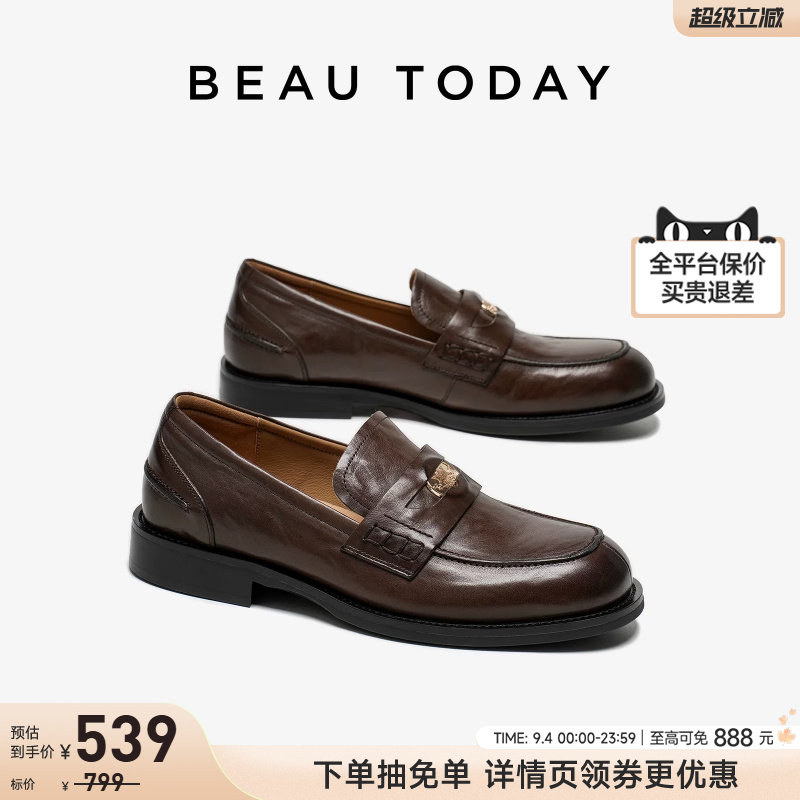 BeauToday金币乐福鞋miu系小皮鞋图片