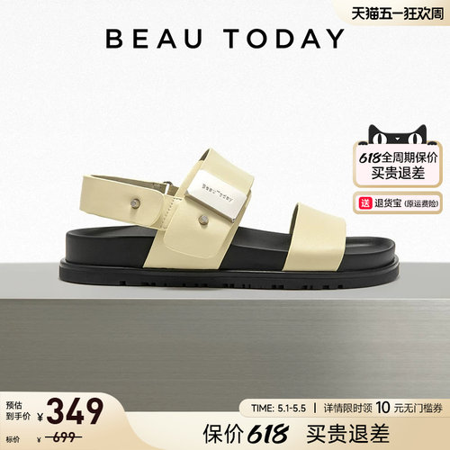 BeauToday勃肯凉鞋厚底真皮