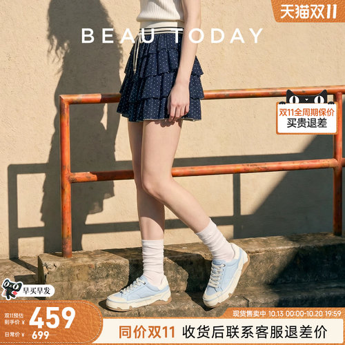 BeauToday厚底休闲鞋蛋壳鞋