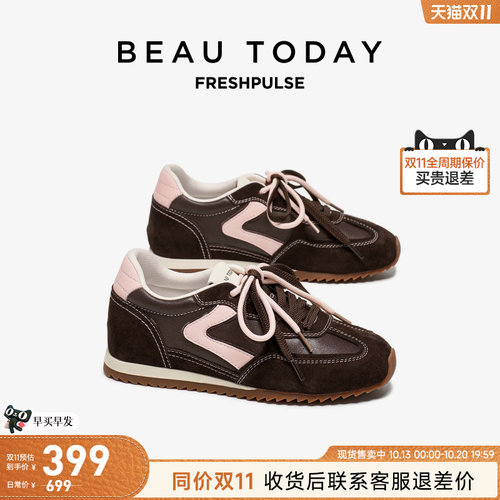 BeauToday德训鞋女款轻便阿甘鞋