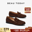 英伦风小皮鞋 女2025新款 BeauToday真皮乐福鞋 复古单鞋 秋叶原