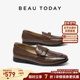 女2026新款 春季 真皮miu系小皮鞋 BeauToday山茶花乐福鞋 女平底单鞋