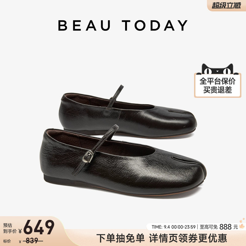 真皮玛丽珍小皮鞋女款图片