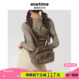 废土风包包女原创甜酷质感背包 onetime脏脏双肩包2024早春新款