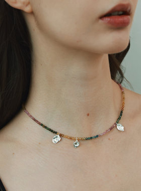 QURIOUSTONE 26春夏新款花神碧玺项链精致串珠项链百搭饰品M星店