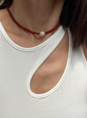 LHWindsor红色珠串项链