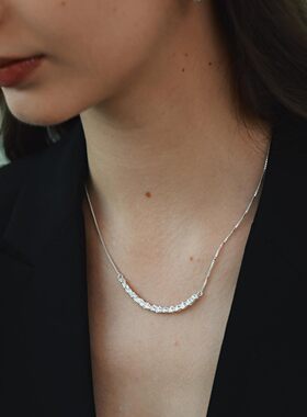 QuriouStone 26春夏新款 蛇骨微笑链高级感百搭锁骨链女M星店