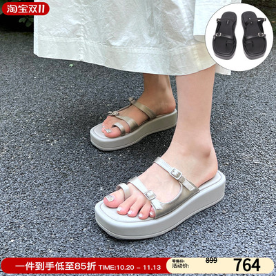 AFFLATUS3真丝鞋面凉鞋拖鞋M星店