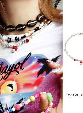 MayolJewelry蘑菇吊坠项链