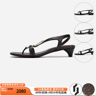 平底凉拖鞋 cotemp 经典 露趾小猫跟凉鞋 26春夏新款 夹脚锁扣凉鞋