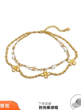 tokokkino 26春夏新款轨迹巴洛克风宝石短项链精致锁骨链百搭