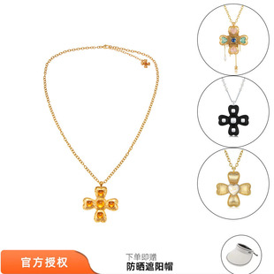 现货tokokkino 小众金色蝴蝶结十字架项链女饰品配饰M星 2026新款