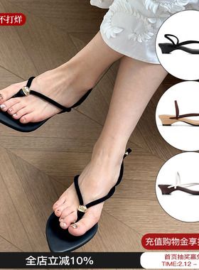 Orinous 2025新款小众经典尖头绑带凉鞋系带尖头凉鞋百搭M星店