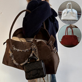 2025新款 吴昕同款 AFFLATUS3 波士顿红色手提包百搭大容量单肩包