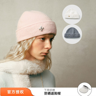 tokokkino 超A级羊绒立体爱心提花金属扣毛线帽M星店 2026新款