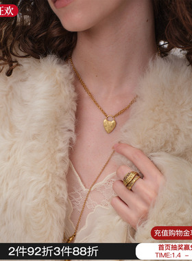 D'ACCORD罗马鎏金雕刻双层项链